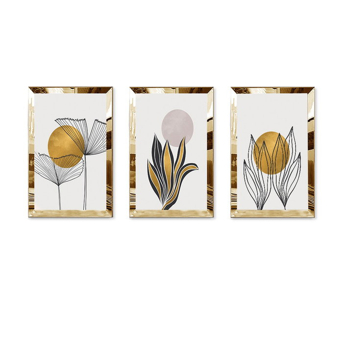 Wallity Huhu400 Cuadro Decorativo de 3 Piezas 40 x 60 cm Multicolor